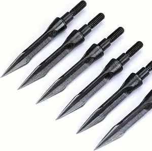 6-piece 125 grain traditional archery arrow tip for bow&cross hunting.
