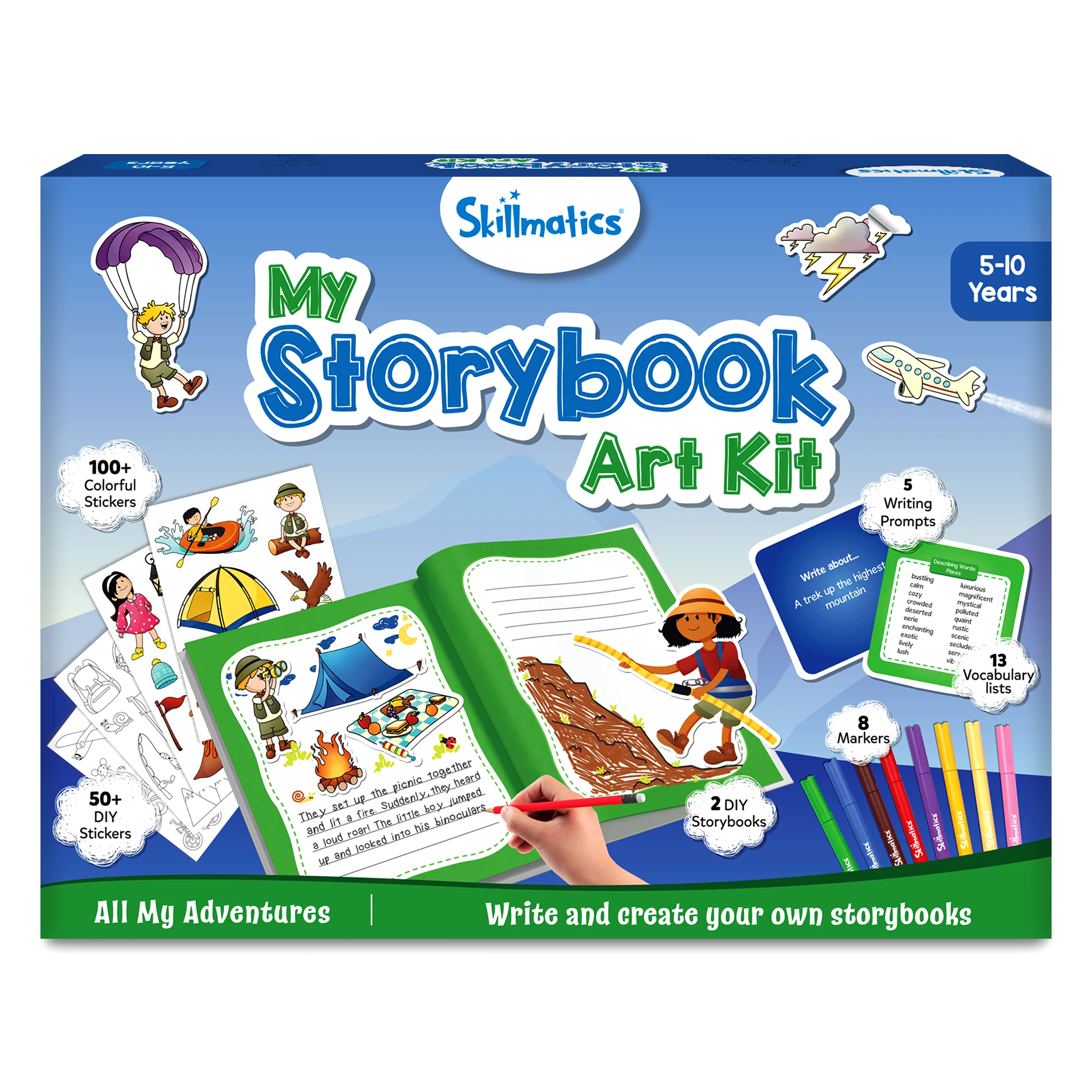 Skillmatics Storybook Art Kit - DIY Craft & Writing Kit with 300+ Stickers, Scrapbooking & Journal Activity, Gifts for Kids Ages 5 to 10