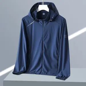 Men’s sun-protection hooded sweatshirt, UPF 50+ UV protection, long sleeves, moisture-wicking and breathable for a cool feel, suitable for outdoor sports, fitness, hiking, camping, fishing, boating, construction, landscaping/horticulture, and gardening.