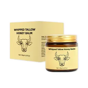 Lopeie Whipped Grass-Fed Beef Tallow Honey Balm - 4 Oz,Moisturizing Cream for Soft, Smooth Skin - Handmade All-Natural Moisturizer - Lavender