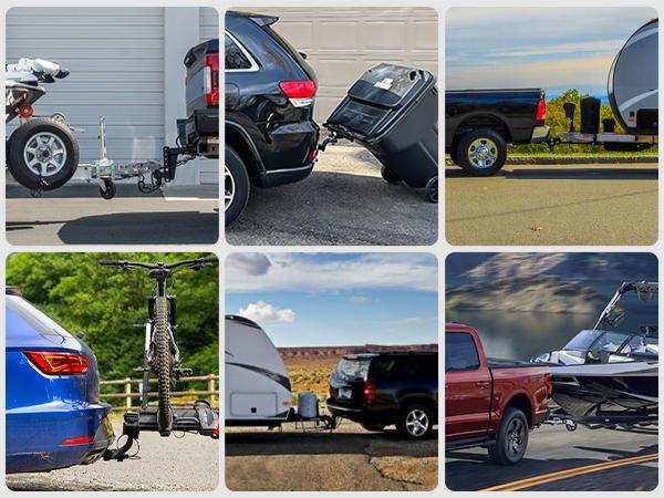 Nilight Trailer Hitch Tightener for 2 Inch Trailers Hitches Mount Anti Rattle Heavy Duty Steel with Rubber Cover Orange U Bolt Glossy Coating Plate Electrophoresis Anti-Rust Triple Protective Tow Hook Boating