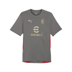 PUMA Mens Ac Milan Crew Neck Short Sleeve Jersey Casual - Grey