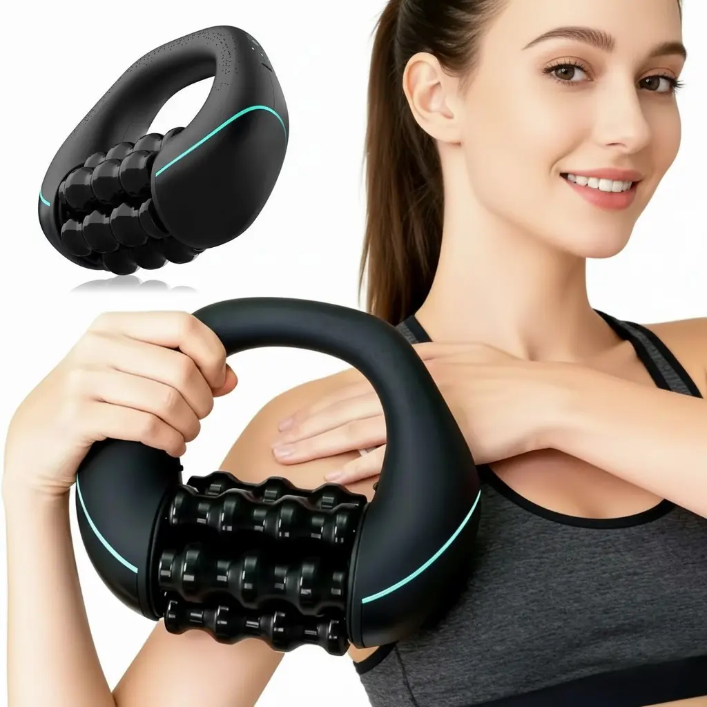 Cordless Rolling Massager, Handheld Electric Body Massager, 3 Speeds, USB Rechargeable Electric Massager for Back, Shoulder, Legs, Electric Roller, USB Rechargeable Massagers, Mother's Day Gift