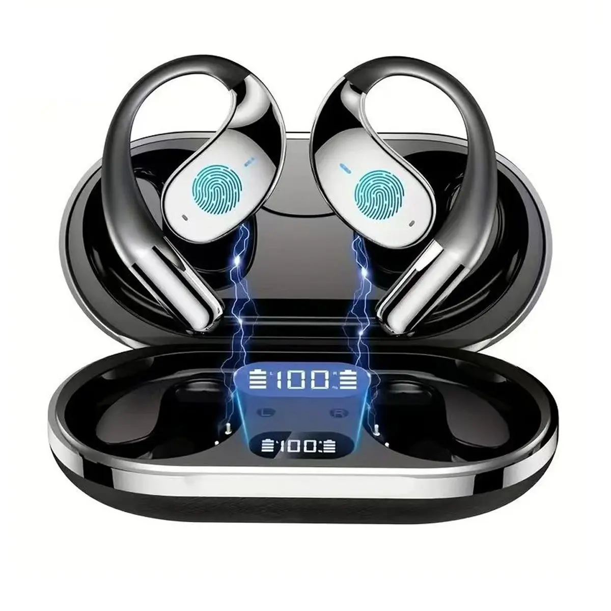 AI Translation Earphones, Real Time Translation Headphones 133 Languages Translator ,High-definition Audio, LED Battery Display, Wireless Handsfree Calling, Music Headsets, TWS Wireless Headphones, AI Translator Earbuds, Portable Wireless Headphones