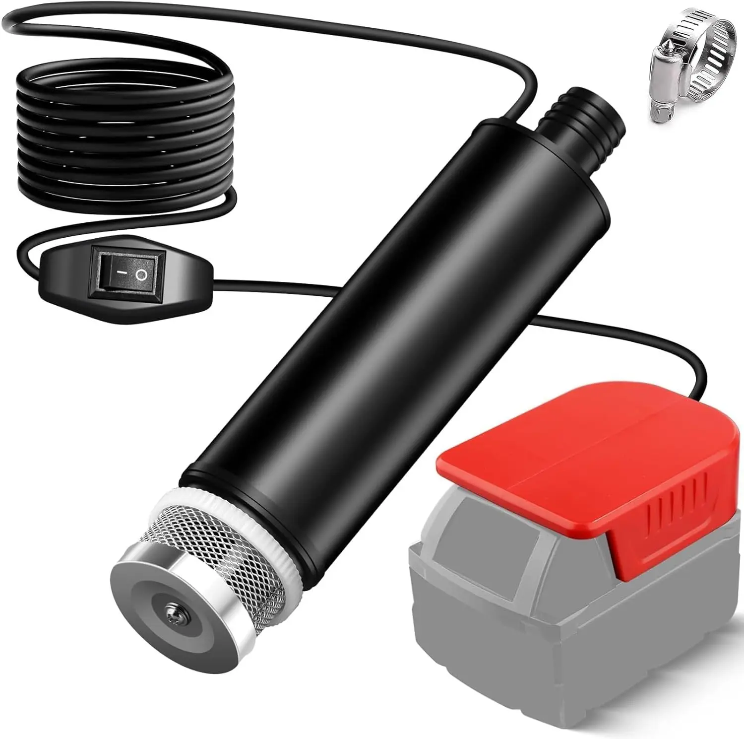 Submersible Water Pump for Milwaukee M-18 18V Battery, 635GPH 100W Cordless Battery Powered Water Transfer Pump for Tub Pond Garden Camping Draining(Bare Tool)