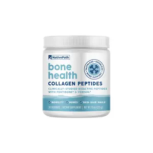 NativePath Bone Health Collagen Peptides, Type 1 & 3, with Fortibone and Verisol, 7.9 Ounce, 30 Servings