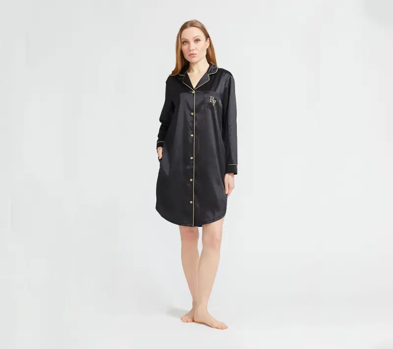 button down pajama shirt dress Ekouaer Nightgowns for Women Button Down Nightshirt Short Sleeve V Neck  Nightdress Classic Boyfriend Sleepshirt Black S at Amazon Women's Clothing  store