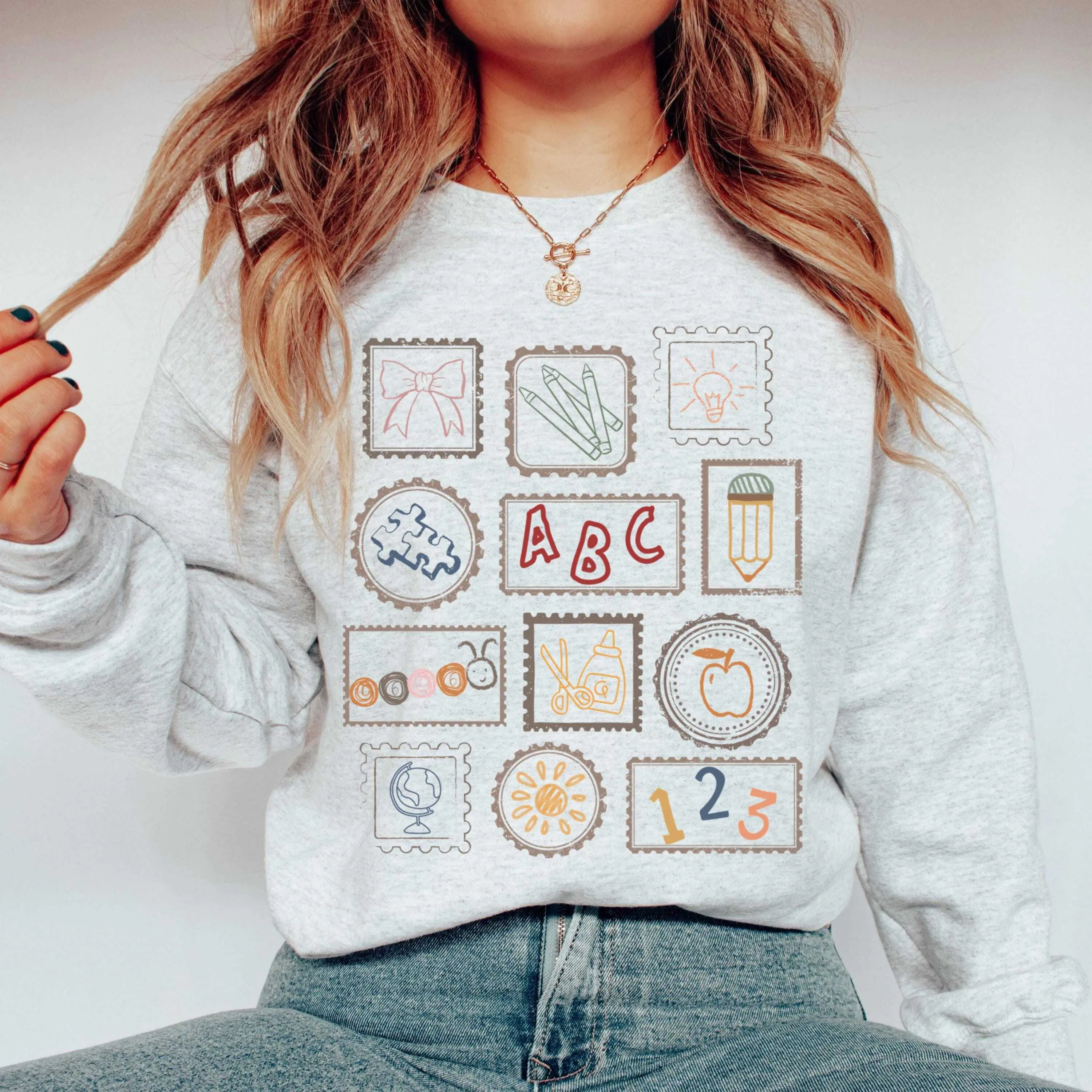 Cute Teacher Sweatshirt, Teacher Appreciation Gift, Back To School,  Elementary Teacher Shirt, Teach