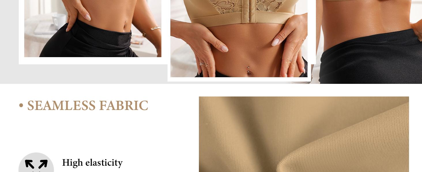 3 Pack Women’s Front Closure Lace Bras,Comfortable Seamless Soft no padding Womenswear Bridal bras women minimizer bra bra bras for women