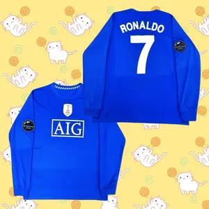 2008-09 Away Champions League Final Long Sleeve Retro Jersey – Ronaldo #7