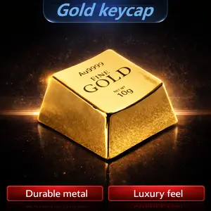 Gold Color Metal Keycap, Gold Bar Style Zinc Alloy Keycap | Custom Gold Metal Keycap for Mechanical Keyboard｜Zinc Alloy SwitchMechanical Keyboard Key Cap,Computer Peripherals & Accessories