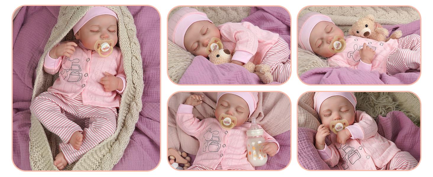 BABESIDE Lifelike Reborn Baby Dolls Leen Talking + Heartbeat Coos And Breath 20-Inch Soft Body Realistic-Newborn Smile Baby Girl Doll Poseable Real Life Baby Dolls With Toy Accessories Gift Set For Kids Age 3+ - Heartbeat Style BABESIDE Lifelike Reborn Baby Dolls Leen Talking + Heartbeat Coos And Breath 20-Inch Soft Body Realistic-Newborn Smile Baby Girl Doll Poseable Real Life Baby Dolls With Toy Accessories Gift Set For Kids Age 3+ - Heartbeat Style