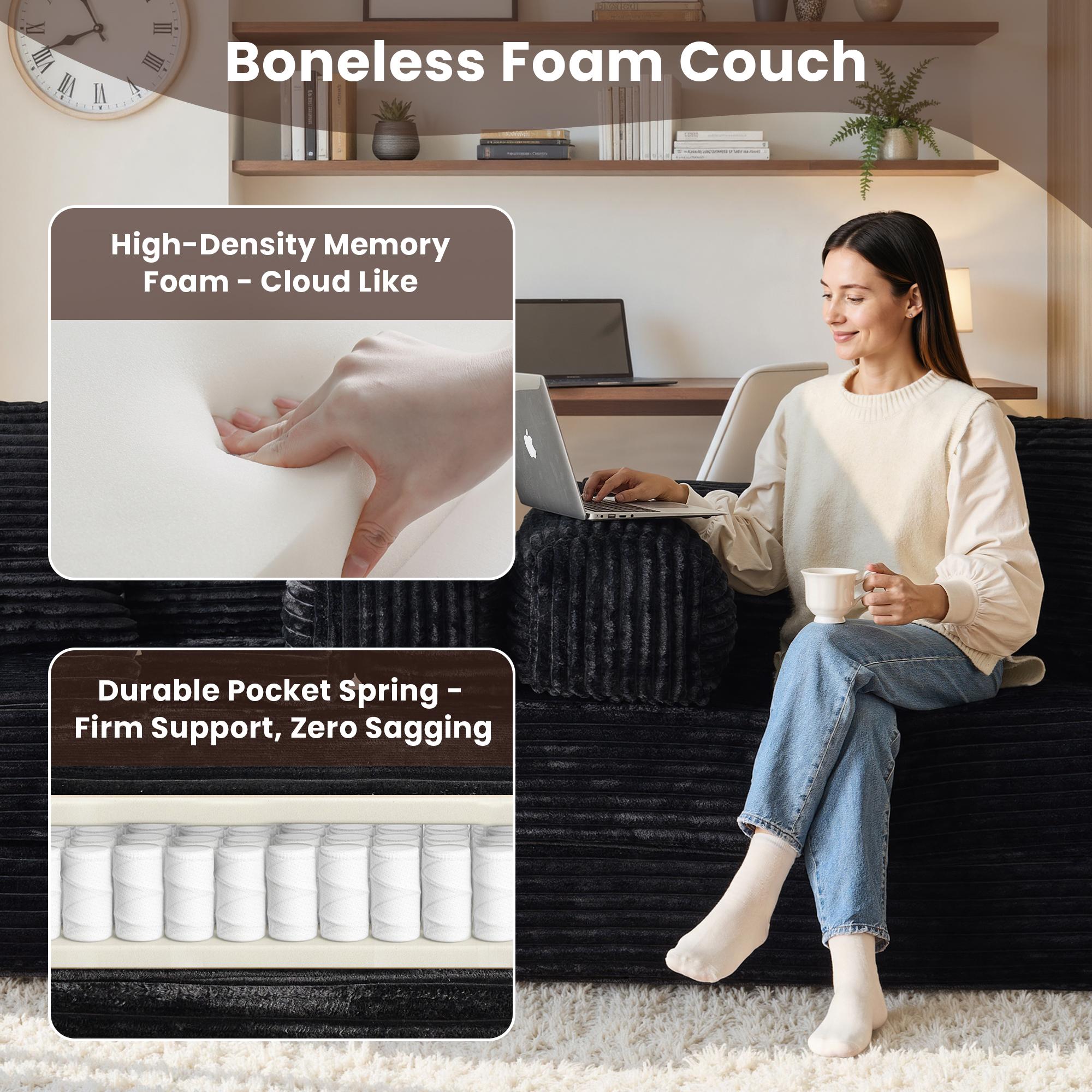 OOSWIFT 81" Folding Sofa Bed , 4-in-1 Foldable Floor Couch Convertible Futon Sofa with Armrests Sleeper Mattress Chair Bed Comfy Portable Fold Out Lounge Guest for Living Room Bedroom