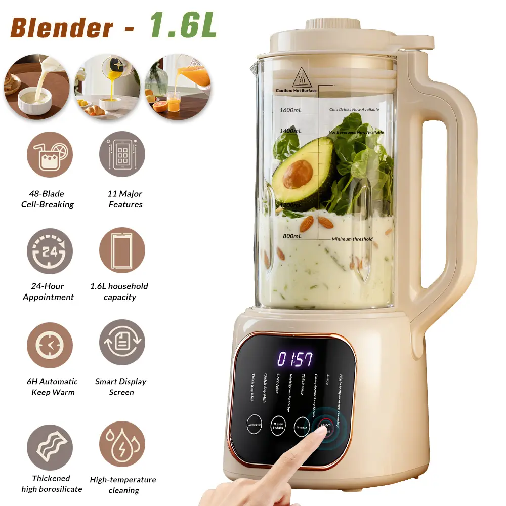 【SUMMER SALE】Nut Milk Maker 8-in-1 Automatic Almond Milk Machine, Plant-Based Milk Maker for Oat, Soy, Juice & Chowder, Delay Start, Keep Warm, Boil Water & Auto Clean,Perfect Gift,home essentials