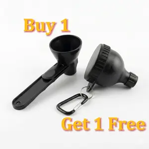 Buy 1 Get 1 Free | Protein Powder Funnel-Mini with Sliding Scoop and Container — High-Quality Funnel for Pre-Workout Creatine Powder, Coffee/Milk/Smoothie/Chocolate Powder, BPA-Free Plastic Kitchen Utensil, Perfect Gift for Valentine’s Day, Father’s Day,