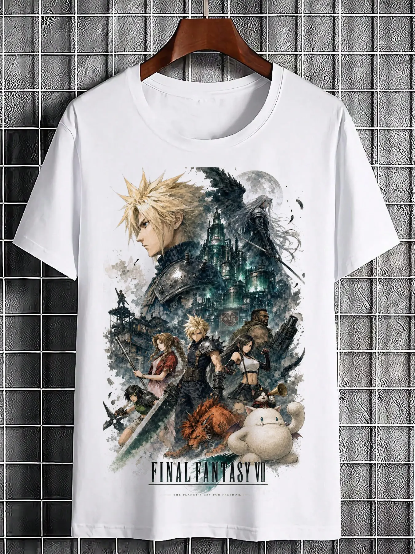 Final Fantasy VII Distressed Vintage T Shirt Gift For Fans JRPG Tee
