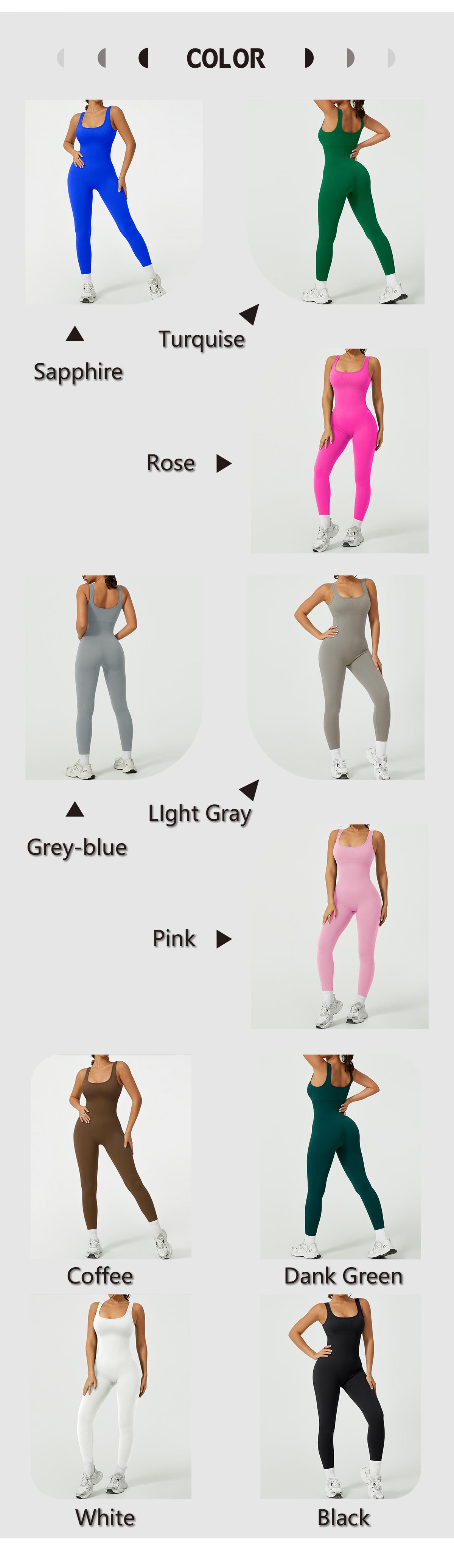 NcmRyu Women's Square Neck Sleeveless Unitard - Cinched Waist Seamless Stretchy Jumpsuit for Yoga Workout Casual tracksuit gym Fitness Outfit