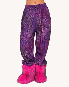 Violet Vibrations Unisex Harem Pants