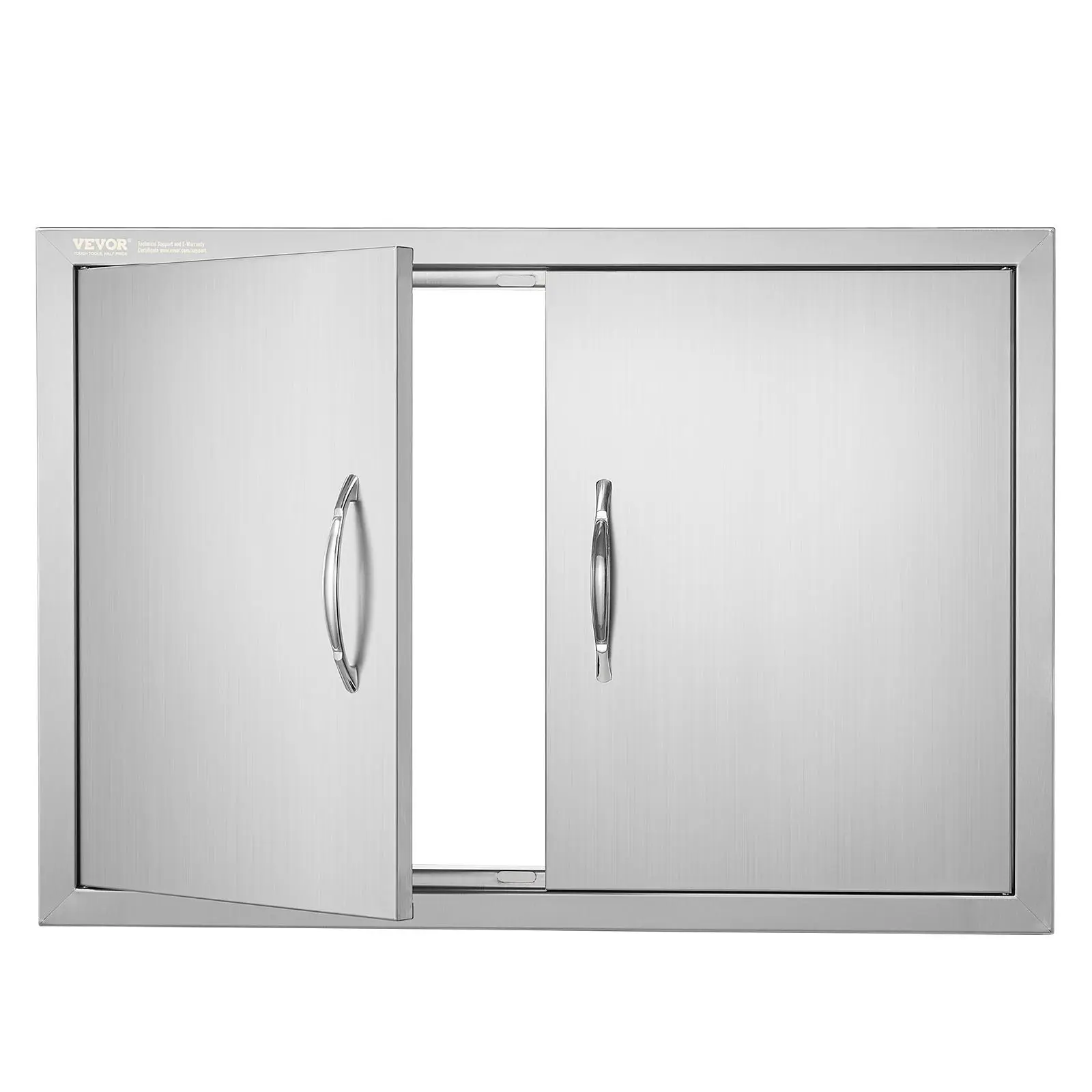 【Backtoschool】VEVOR BBQ Access Door, 30W x 21H Inch Double Outdoor Kitchen Door, Stainless Steel Flush Mount Door, Wall Vertical Door with Handles, for BBQ Island, Grilling Station, Outside Cabinet
