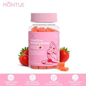 【MONTUE】 Creatine Monohydrate Gummies, 3000mg per Serving with BCAA & L-Carnitine, Triple-Action Formula for Muscle Strength, Workout Recovery, Energy Boost & Weight Management, Strawberry Flavor,60 Gummies (20-Day Supply) For Women#tiktokshopspringglowup