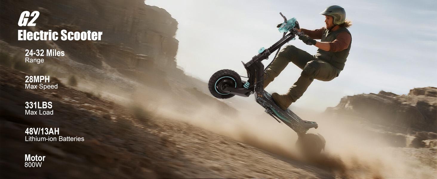 ScootHop G2/G2Pro Electric Scooter for Adults 800/1000W*2 Brushless Motor 10" Off-Road Tires 28/35MPH Range Foldable Commuter E-Scooter with LED Display Dual Braking System H Batteries TikTokShopNewYear SpringStatements