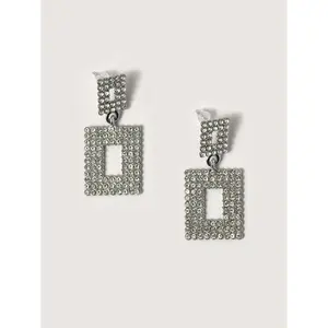 BloomChic Square Rhinestone Elegant Drop Earrings 2026 Spring Break Gift For Easter's Day Mother's Day Swimweek