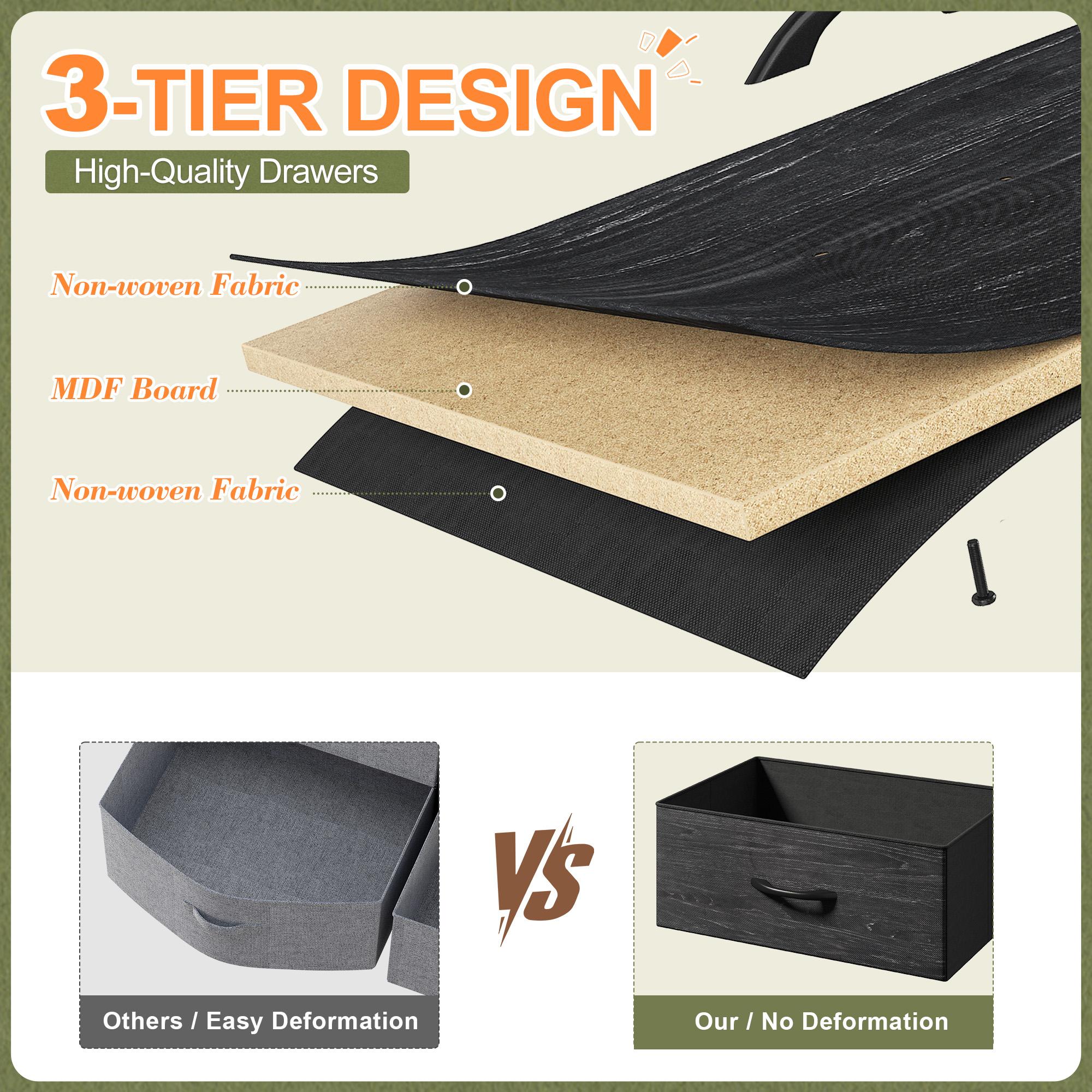 【Hot seller On Sale】Raybee Dresser for Bedroom with 8/11 Drawers, Up to 60" TV Stand for Bedroom with LED Lights & Charging Station, Sturdy Dresser with Shelves & 4 Hooks Sturdy Metal Frame & Fabric Drawers, Ideal Home Organizer for Bedroom,Hallway