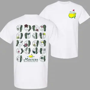 Masters Augusta 2026 Hole Layout Shirt for Men and Women, Detailed Golf Course Panel Graphic T-Shirt, Premium Cotton Breathable Unisex Relaxed Fit Tee, Archive Inspired Tournament Golf Apparel Gift for Golf Lovers