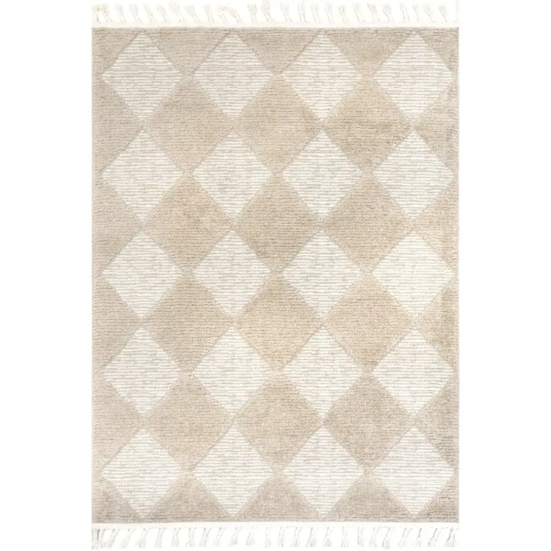 Marissa High/Low Diamond Tassel Area Rug