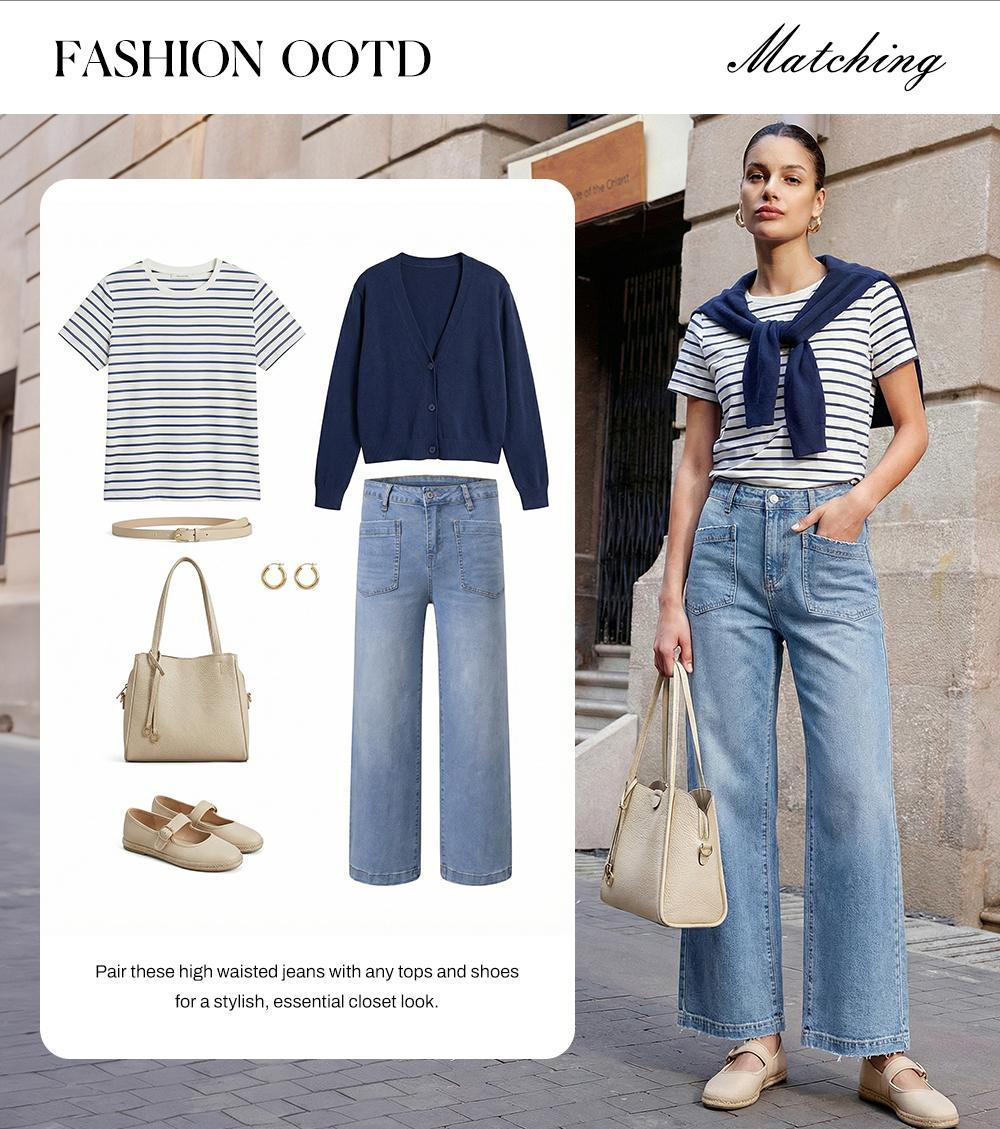 Sidefeel Women's Wide Leg Jeans High Waisted Stretchy Jeans Straight Leg Loose Fit Zimbaplatinum Ankle Denim Pants TikTokShopBlackFriday Formal Summer Sidefeel Women's Wide Leg Jeans High Waisted Stretchy Jeans Straight Leg Loose Fit Zimbaplatinum Ankle Denim Pants TikTokShopBlackFriday Formal Summer