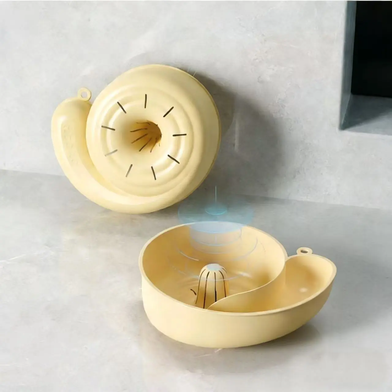 Aesthetic Snail Automatic Washing Drain Basket - 360° Rotating Drainer for Fruits & Vegetables, Food Grade PP Material