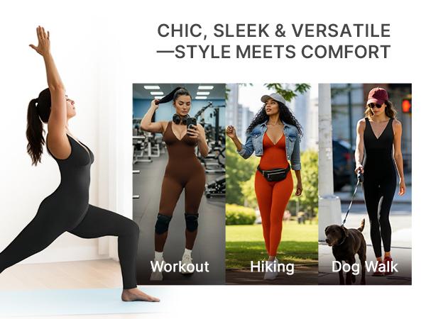 Shapellx Deep V Shapewear with Chest Support Breathable High-Waisted Tummy Control Jumpsuit