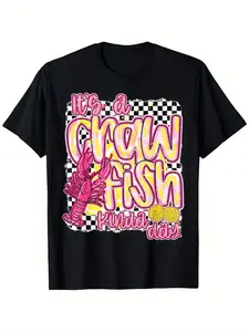 Humorous Crawfish TShirt Made of Soft 100 Cotton Featuring Vibrant Seafood Print Ideal Gift for Men Women Couples and Holiday Celebrations