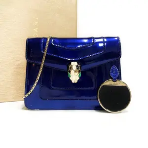 Pre-owned Bvlgari . Crossbody Bags Serpenti Forever square or medium shoulder bag in patent leather Authentic secondhand