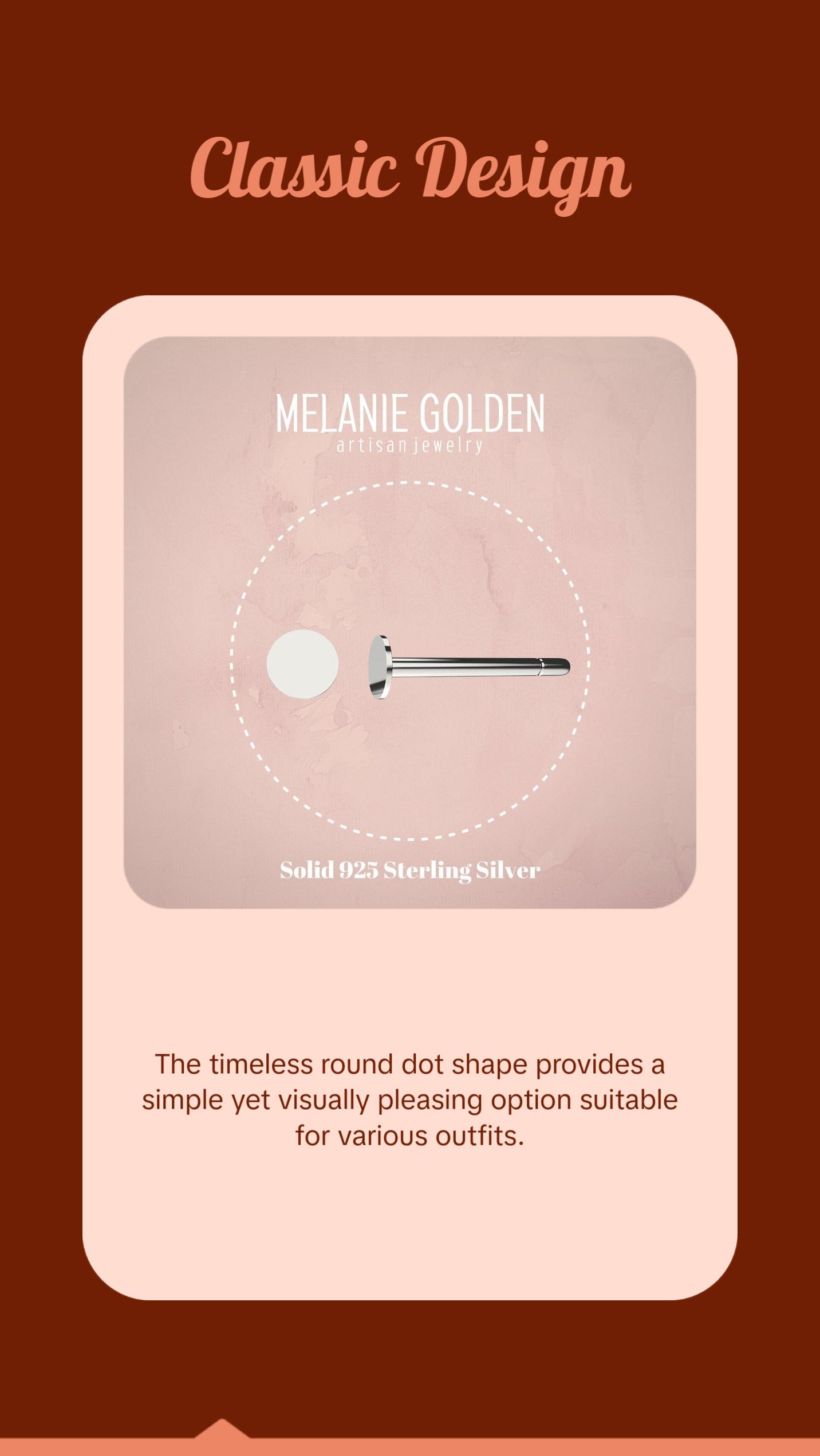 2mm Dot Disc Stud Earrings