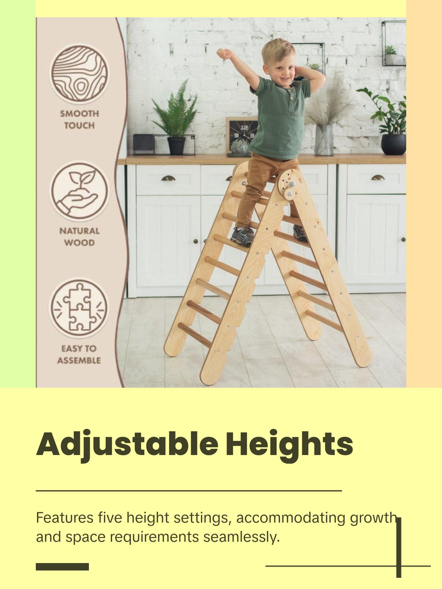 Montessori Triangle Ladder - Handmade Climber for Kids 1-7 y.o.