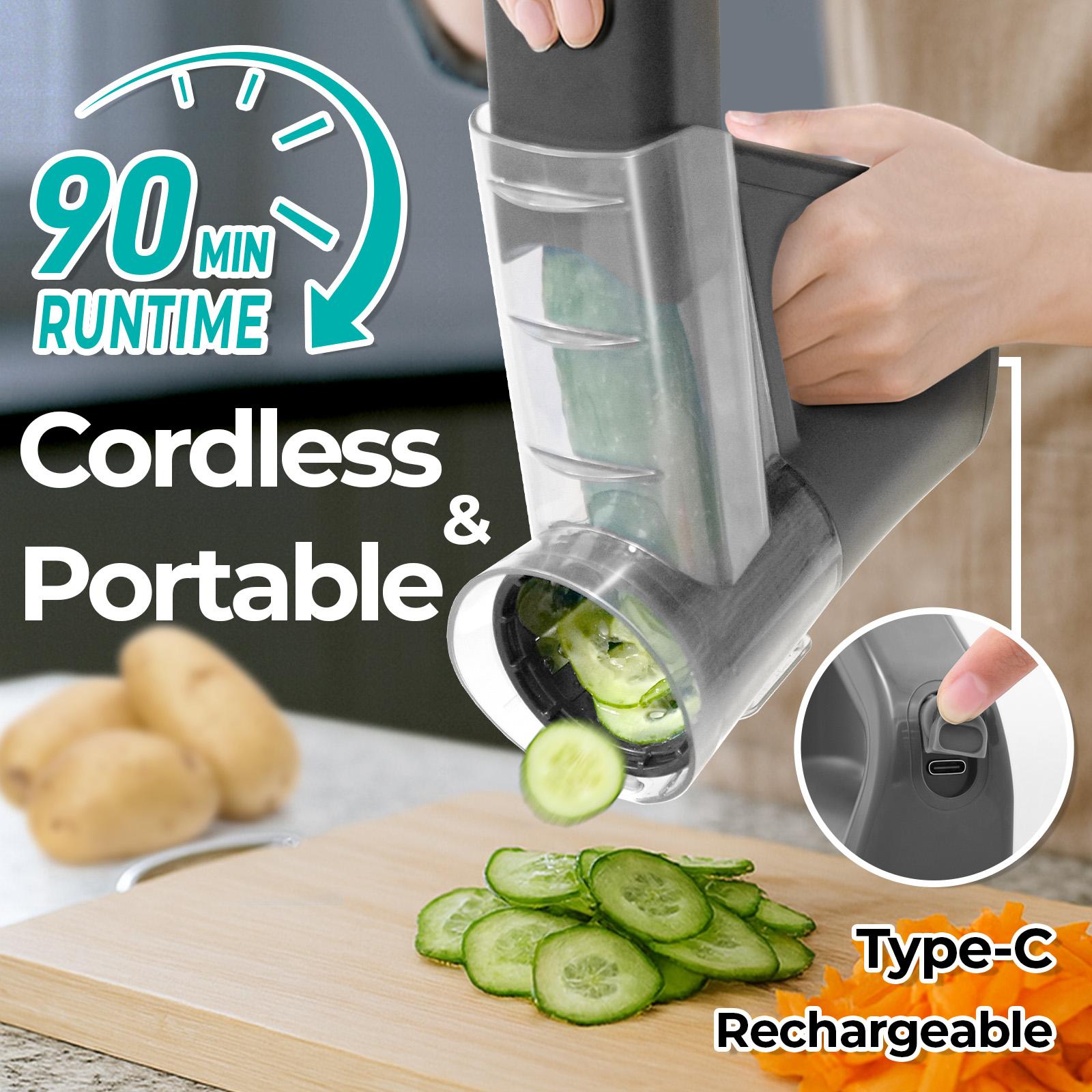 Redhut Multifunctional Electric Vegetable Cutter - 7-In-1 Multi-Functional for Chopping Slicing Mincing & Food Prep,and Interchangeable shape Vegetable Cutter Kitchen Utensils small kitchen gadgets Redhut Multifunctional Electric Vegetable Cutter - 7-In-1 Multi-Functional for Chopping Slicing Mincing & Food Prep,and Interchangeable shape Vegetable Cutter Kitchen Utensils small kitchen gadgets