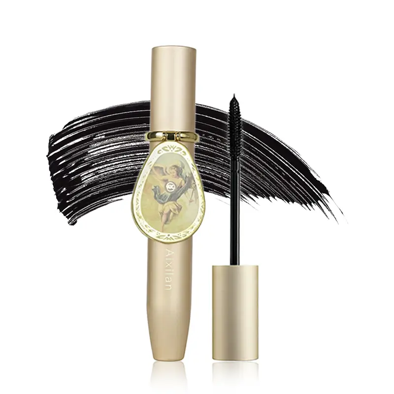 AX AIXILAN Mirror Mascara, 4D Silk Fiber Waterproof Formula for Instant Volume and Length, Buildable 24-Hour Longwear Makeup, Mascara Volume And Length, Water Proof, Eyelash Mascara
