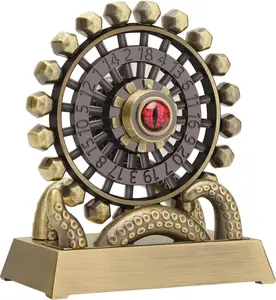 CZYY Ferris Wheel D20 Metal Spinning Dice - Fidget Spinner Dice for DND, Tabletop RPG Games, D20 Roulette Desk Gadget, DND Accessories, Unique Gift for Dungeon Master and Gamer (Bronze)