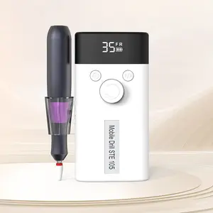 FancyJun Professional Electric Nail Drill Machine FJ-105 with Brushed Motor Stable Power Low Noise Overheat Protection for Beginners Pros-the wire acrylic nail drill manicure,callus remover for home, Electric Nail Drill Kit finger nail