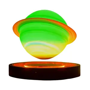 MAGECMOON Magnetic Levitation Colorful Saturn Led Lights Bedroom Gradient Desk Decor Suitable for Living Room Study Floating Technology Creative Mother's Day Gift
