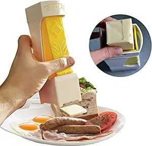 Butter Slicer Cutter with Sealed Storage Lid, Cheese Splitter with Stainless Steel Blade, Non-Stick Cheese Splitter, Butter Slicer, for Bread, Cakes, Cookies