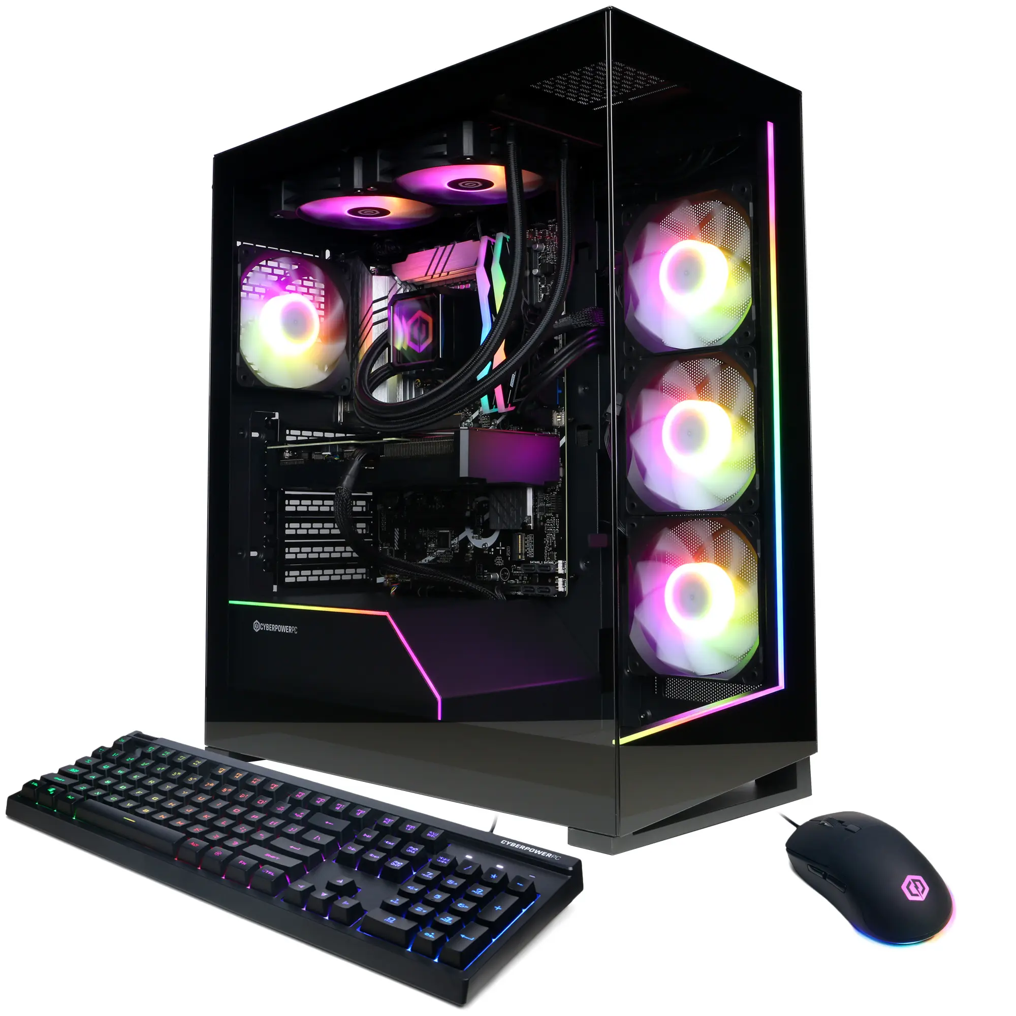 CyberPowerPC SLC8960CPGV20 Gaming Desktop PC, Intel Core Ultra 7 265KF, 32GB DDR5, GeForce RTX 5070 12GB, 2TB PCIe 4.0 NVMe SSD, WiFi/BT, RGB Gaming Keyboard/Mouse & Windows 11 Home