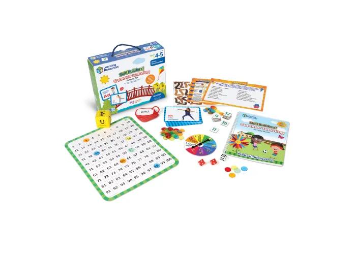 Learning Resources Skill Builders, Summer Learning Activity Set, PreK–Kindergarten Prep for Math, Reading, and Writing, Fun Educational Practice to Prevent Summer Slide, Ages 5+, Great for Home or Travel