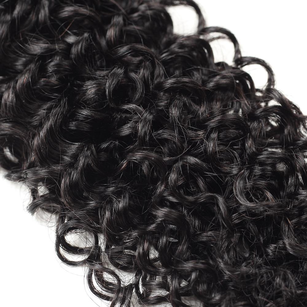Glulaze Mongolian Kinky Curly Hair Bundles With 4x4 Lace Closure Human Hair Weave Extensions Deep Wave Flip Over Quick Weave Raw Hair Bundles for Sew In SpringStatements