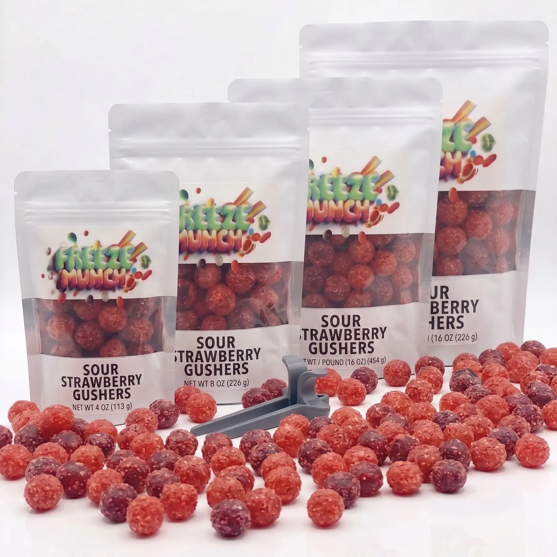 Sour Strawberry Gushers Gummy Sweet & Sour Strawberry Flavor Tangy Candy Bonbon Snack Dulce