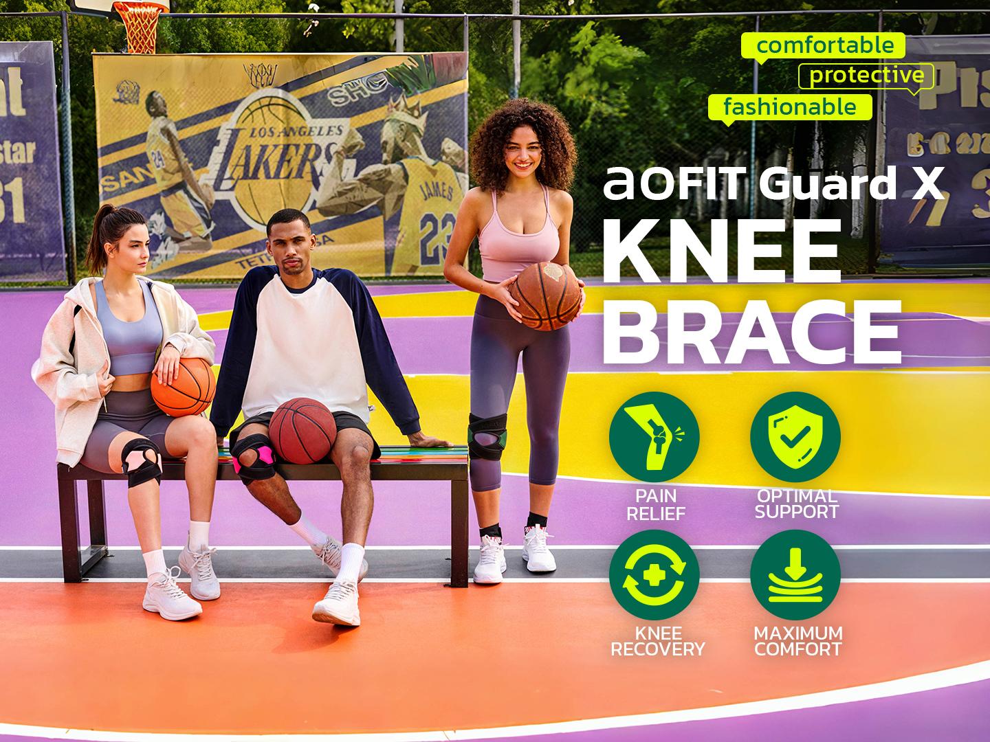 aoFIT Knee Brace,Knee Sleeves,Premium Compressionfor Knee Stability During LegWorkouts,Men&Women,High-Quality,Comfort ,Gym Cycling Running Springtok，TikTokShopBlackFriday