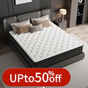 【2-year no-sag guarantee】Sponge spring mattress ，Full/Queen/KIng Size,Medium Firm，8/10/12/14 Inch，for All Sleepers & Body Alignment-Motion Isolation Mattress，Antibacterial and anti-mite，Breathable，Hugging Comfort Cooler，Durable，Anti-slip and anti-fall