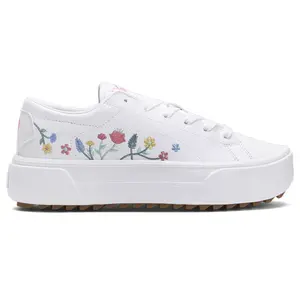 PUMA Womens Kaia Floral Platform Sneakers Shoes Casual - White