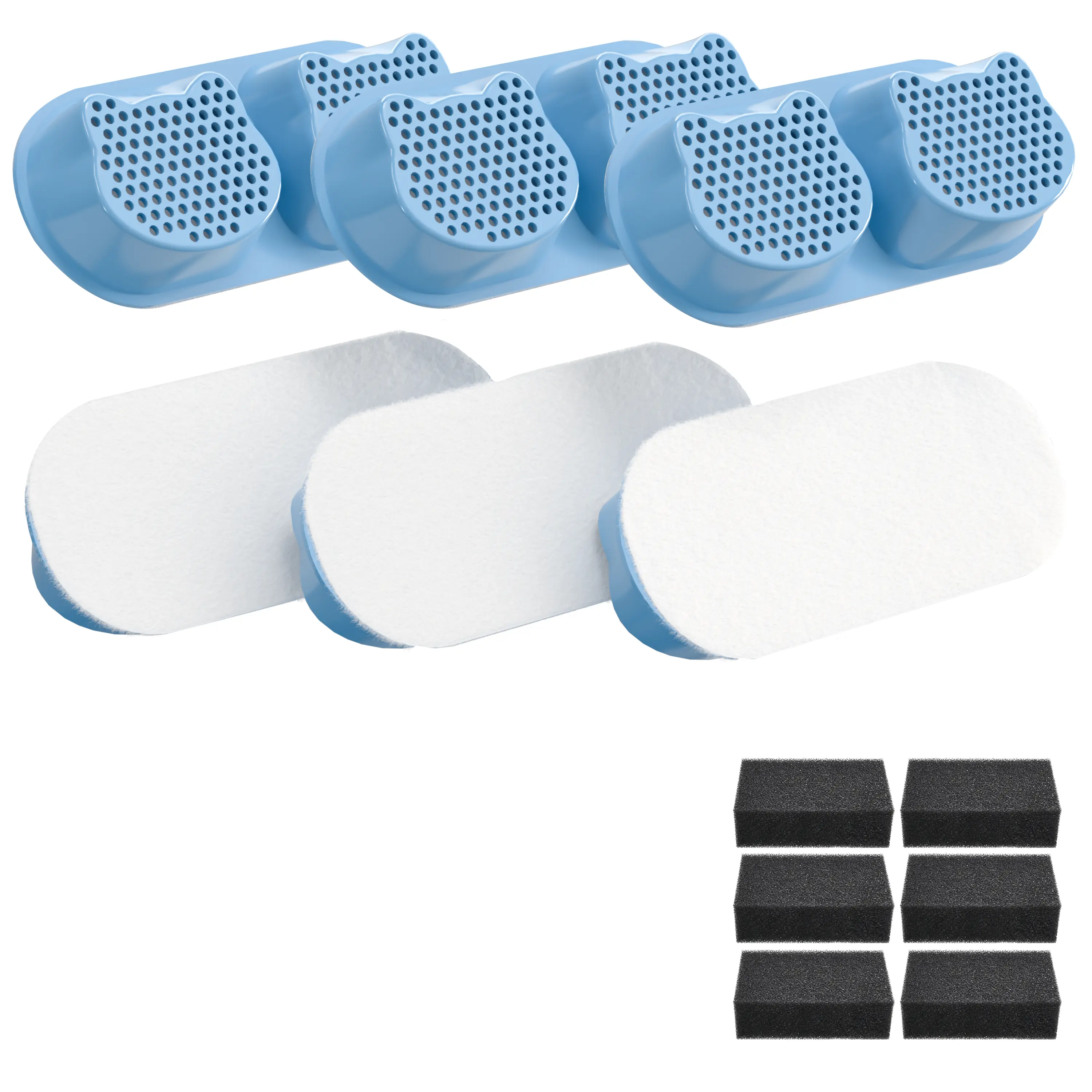 MewDgland Filter Replacement 6 Pack for Cat-Face-Window Pet Water Fountain, Filter set of Six